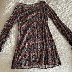 Long sleeve mini dress